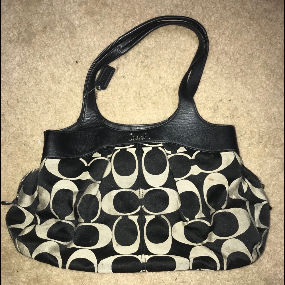 Coach Purse Black and Grey